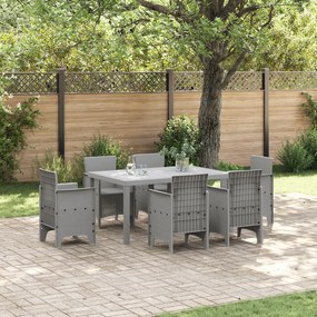 vidaXL Mesa de Jardim Cinza-claro 150x100x73 cm em Rattan Sintético