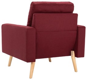 Poltrona em tecido vermelho tinto