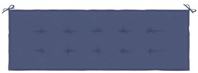 Almofadão p/ banco jardim 150x50x4cm tecido oxford azul-marinho
