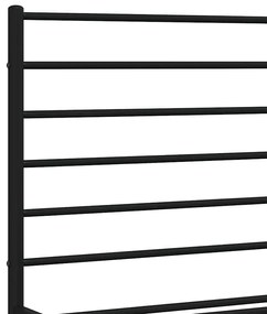 Estrutura de cama com cabeceira e pés 150x200 cm metal preto