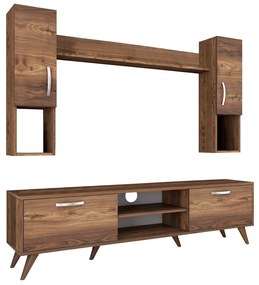 Conjunto de Móvel de TV "Askel" M3 – Design Moderno em Nogueira