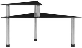 Estante de cozinha 49,5x35x26 cm vidro temperado preto