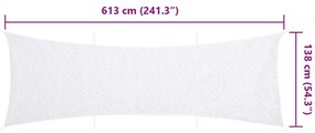 Rede de camuflagem com saco de arrumação 613x138 cm branco