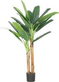 HOMCOM Planta Artificial de Bananeira 150 cm com Vaso - Ideal para Decoração de Interiores - Cor Verde | Aosom Portugal