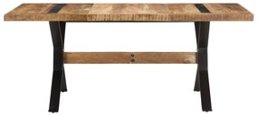 Mesa de jantar 180x90x76 cm madeira de mangueira áspera