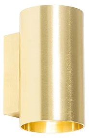 Candeeiro de parede moderno dourado redondo 2 luzes - Sandy Moderno