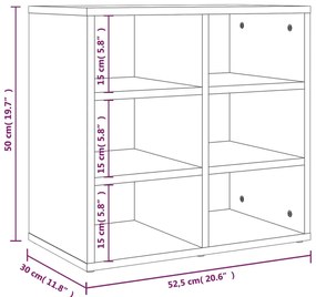 Sapateira 2 pcs 52,5x30x50 cm sonoma cinzento