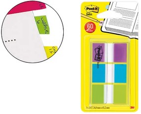 Bandas Separadoras Post-Index 680-Roy Verde Azul e Violeta Dispensador Bolsa 3x20