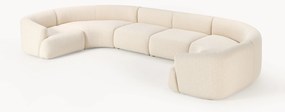 Sofá de canto comprido modular XL em bouclé Sofia