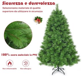 Árvore de Natal artificial estreita com luzes LED 150cm