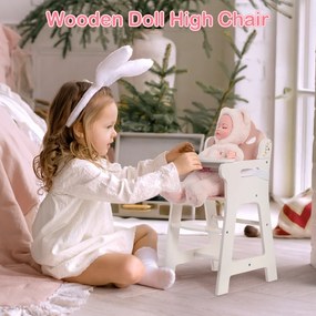 Cadeira alta para boneca (NÃO INCLUIDA) para crianças 50,8 × 27,9 × 24,9 cm Rosa