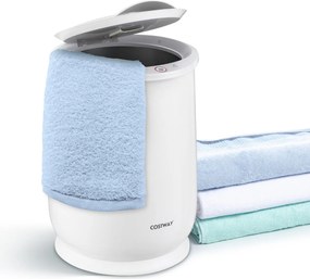 Aquecedor elétrico de toalhas 21L com temporizador de 20-90 minutos, modo de secagem de 2-5 horas e desligamento automático, branco