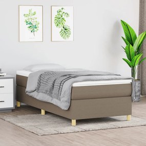 vidaXL Estrutura de cama com molas 80x200 cm tecido cinzento