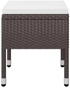 5 pcs conjunto de jantar para jardim castanho