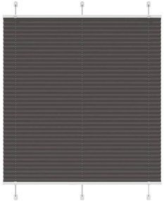 Preto Plissada Cega 115x150 cm Largura Tecido 114,4cm Poliéster