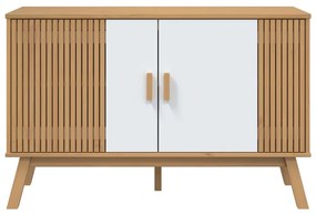 Aparador OLDEN 114x43x73,5 cm pinho maciço branco e castanho