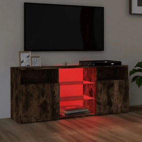 Móvel de TV Maze com Luzes LED de 120cm - Madeira Rústica - Design Mod