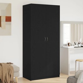 Guarda-roupa vidaXL Carvalho Preto 90x52x200 cm Madeira engenheirada