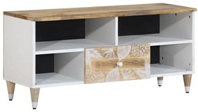Móvel de TV 100x33,5x46 cm madeira de mangueira maciça