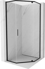 Mexen Exo cabine de duche pentagonal de abrir 90 x 90 cm, transparente, preta - 812-090-090-70-00