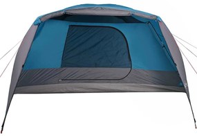 Tenda familiar c/ avançado para 6 pessoas impermeável azul