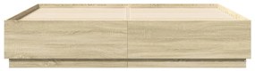Estrutura de cama 180x200 cm derivados madeira carvalho sonoma
