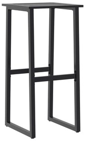 Bancos de bar 2 pcs 38x38x80 cm aço revestido a pó preto