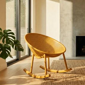 CADEIRA BALOIÇO IBIZA ROCHING 66X88X80 CM (ALTURA DO ASSENTO 38 CM) AMARELO