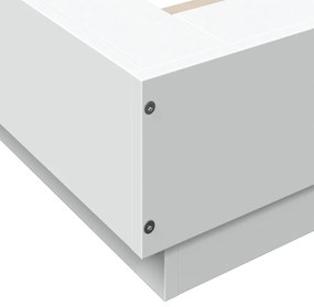 Estrutura de cama 150x200 cm derivados de madeira branco