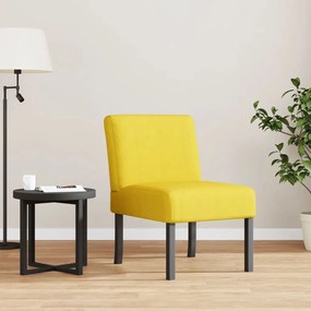 vidaXL Cadeirão tecido amarelo-claro
