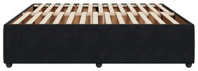 Estrutura de cama sem colchão 180x200 cm veludo preto