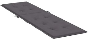 Almofadão para cadeira de terraço (75+105)x50x4 cm antracite