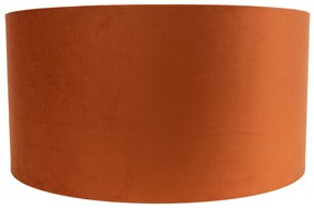 Abajur de tecido laranja com interior dourado 50/50/25 Moderno