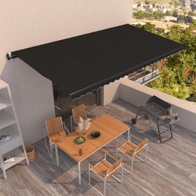 Toldo retrátil automático 600x350 cm antracite