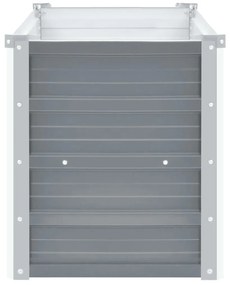 Canteiro elevado de jardim aço galvanizado 160x40x45cm cinzento