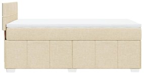 Cama com molas/colchão 80x200 cm tecido cor crème