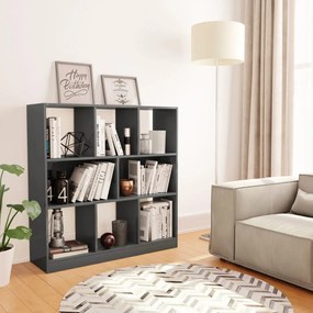 vidaXL Estante 97,5x29,5x100 cm contraplacado cinzento brilhante