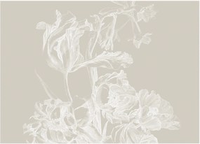 Papel de parede Engraved Flowers