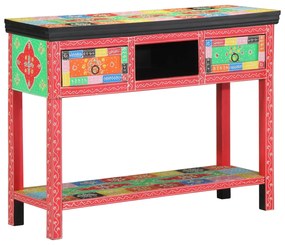 Mesa Console vidaXL Multicolorida 100x30x75 cm Madeira Sólida de Manga