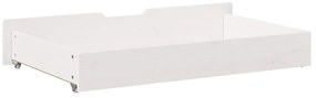 Gavetas para cama 2 pcs 90x55x17 cm pinho maciço branco