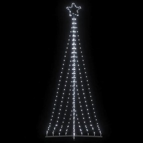 vidaXL LED Árvore de Natal 447 LEDs Branco Frio 250 cm