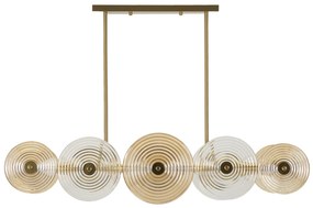 Candeeiro de Teto "Venice" Dourado – 116x27x79 cm