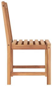 5 pcs conjunto de jantar para jardim madeira de teca maciça