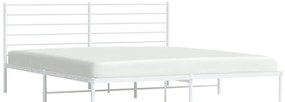 Estrutura de cama com cabeceira 180x200 cm metal branco