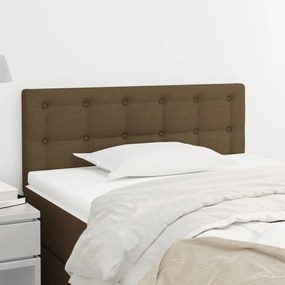 346439 vidaXL Cabeceira de cama tecido 100x5x78/88 cm castanho