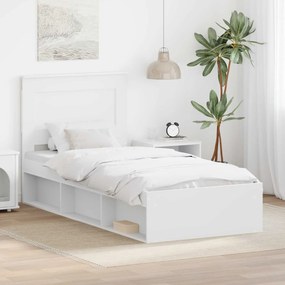 vidaXL Estrutura da Cama com cabeceira Branco 100 x 200 cm