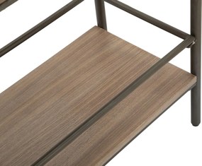 ARMÁRIO TORONTO 100X42X110 CM CINZENTO E CASTANHO