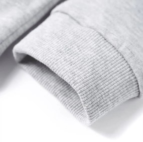 Sweatshirt para criança com capuz cinzento mesclado e laranja 116