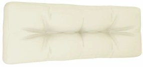 Almofadão para sofá de paletes 120x40x12 cm tecido creme