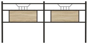 Cabeceira de cama 160 cm derivados madeira/aço carvalho sonoma